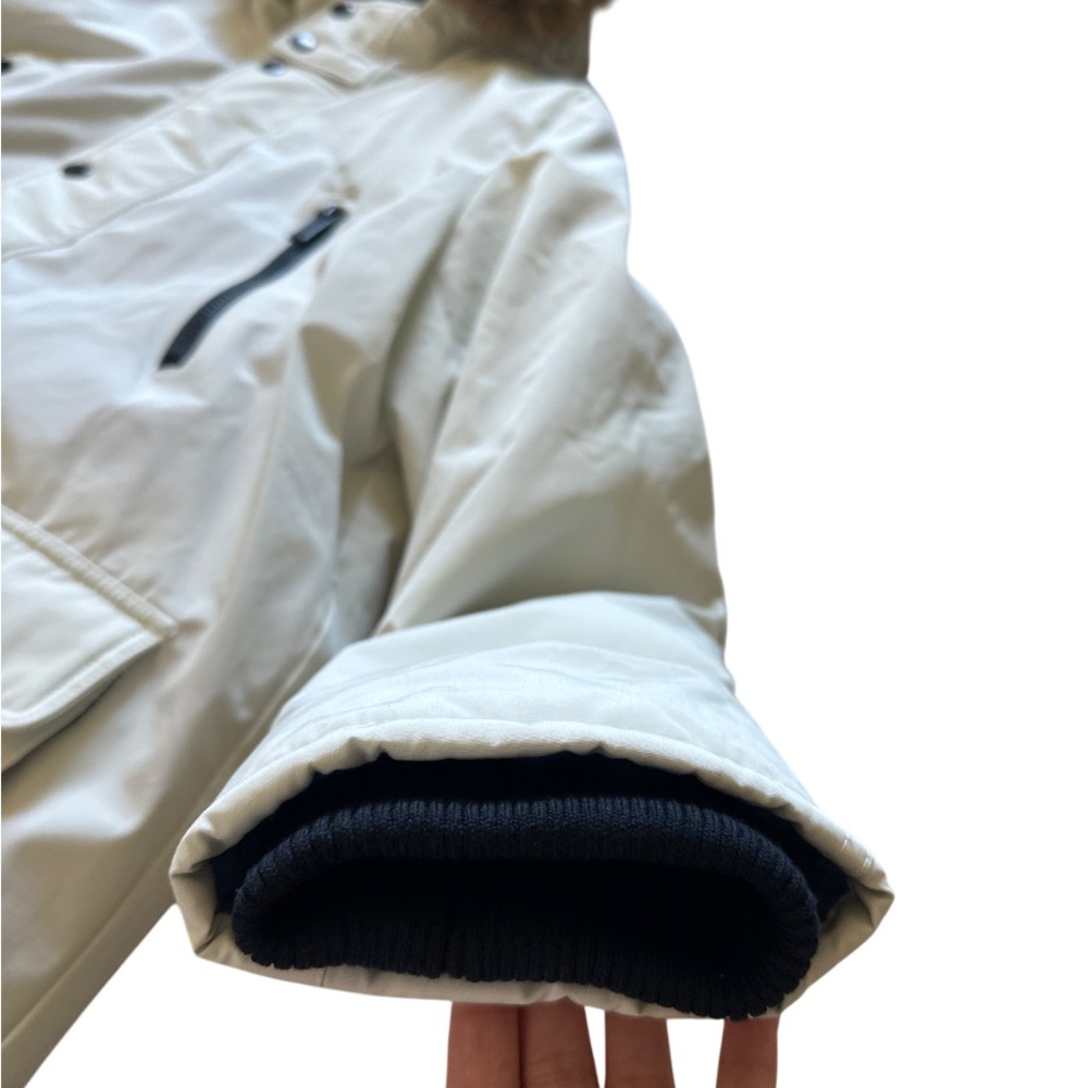 Men's White Winter Puffer Parka Snow Jacket Faux Fur Hood Outdoor Ultra Loft XL - Picture 5 of 12